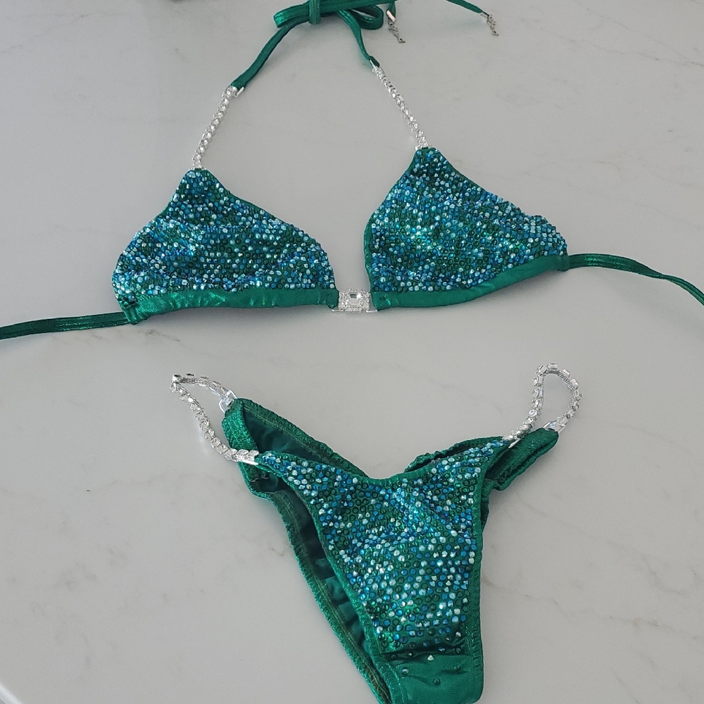 Holly's Green Goddess Competition Bikini
